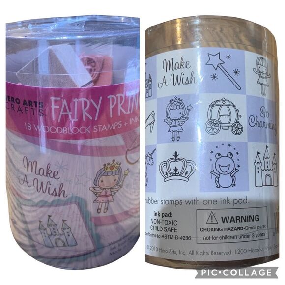 Hero Arts Crafts “Fairy Princess” 18 Wood block Stamps + Ink - Picture 1 of 8